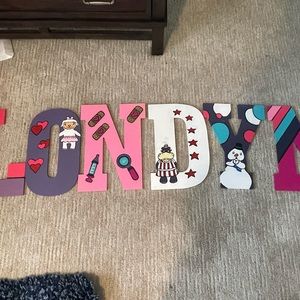 Hand painted Doc Mcstuffins letters LONDYN